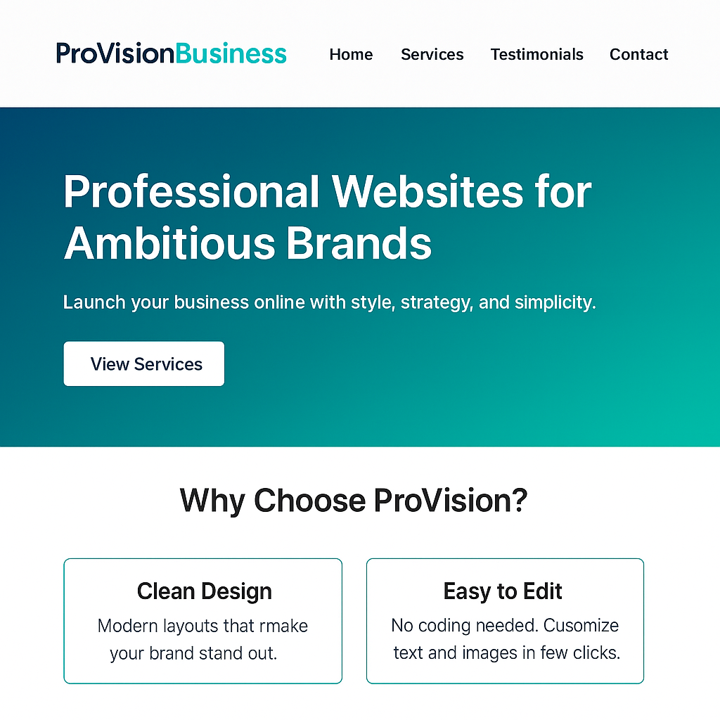 Business Website Template Preview